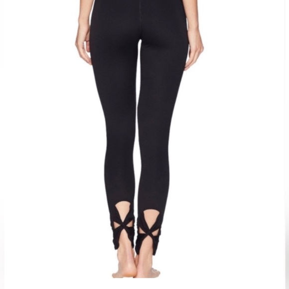 FP Free People Movement Black Leggings Gemini Ankle Cross Tights Yoga Pants NWT